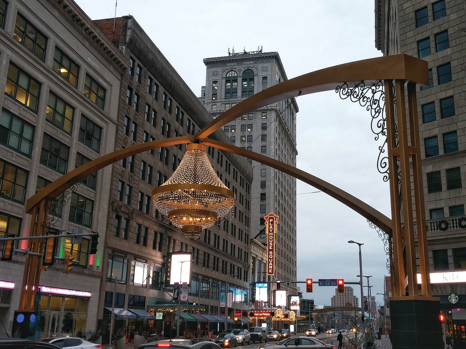 Downtown Cleveland Playhouse Square District Chandelier, Ohio Go Next